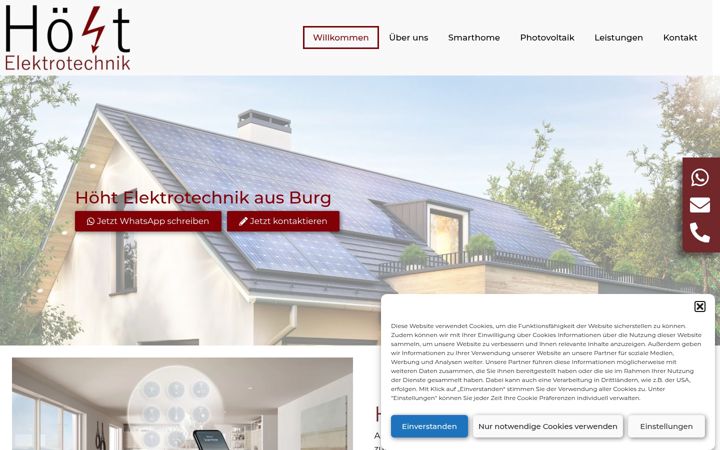 Screenshot of hoeht-elektrotechnik.de