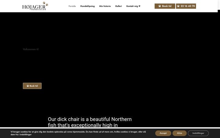 Screenshot του hoejagerhundesalon.dk