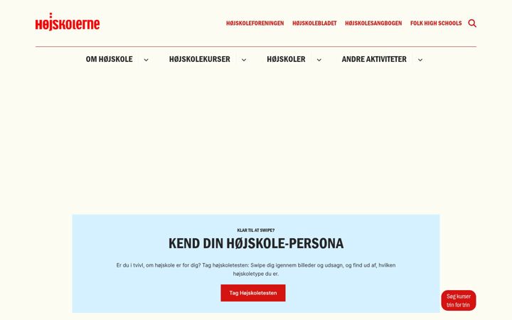 Screenshot of hoejskoletest.dk