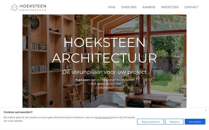 Screenshot of hoek-steen.be
