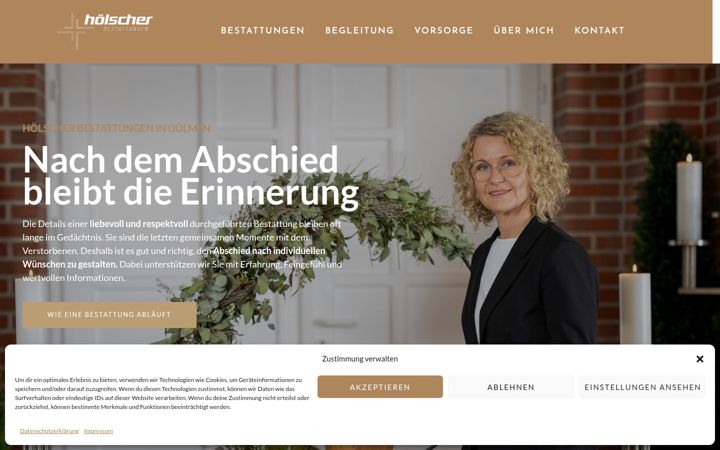 Screenshot of hoelscher-bestattungen.de