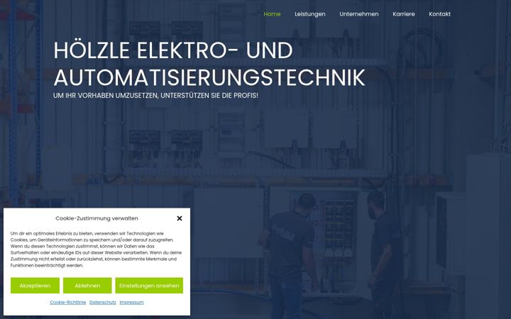 Screenshot of hoelzle-elektrotechnik.com