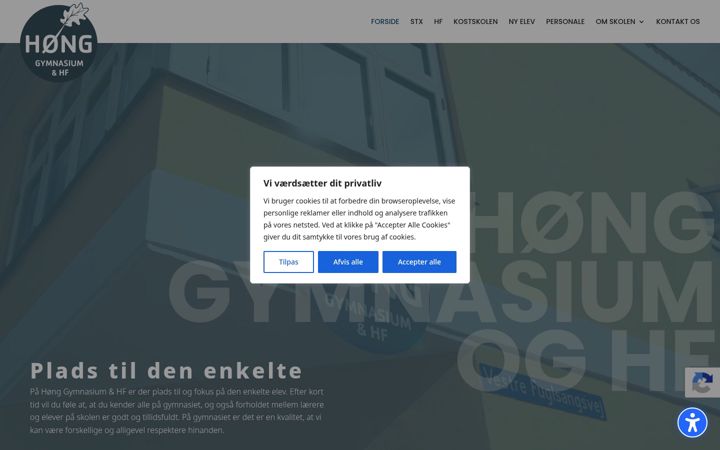 Screenshot of hoeng-gymhf.dk