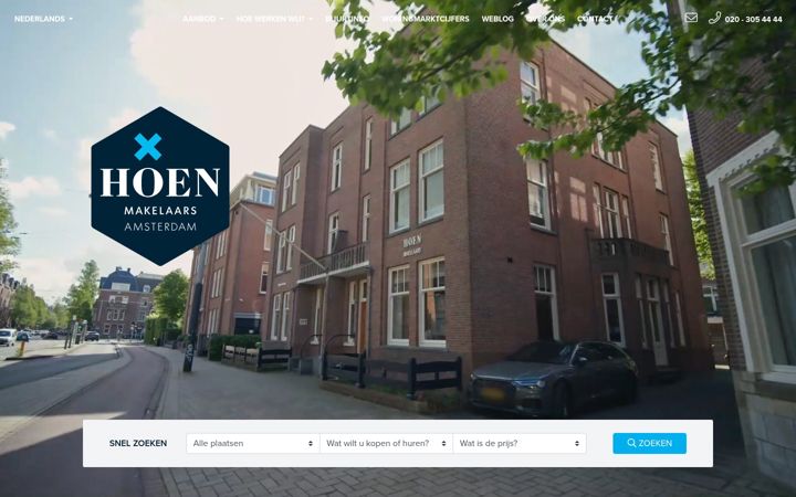 Screenshot of hoenmakelaars.nl