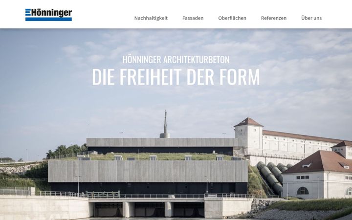 Screenshot of hoenninger-betonfassade.de