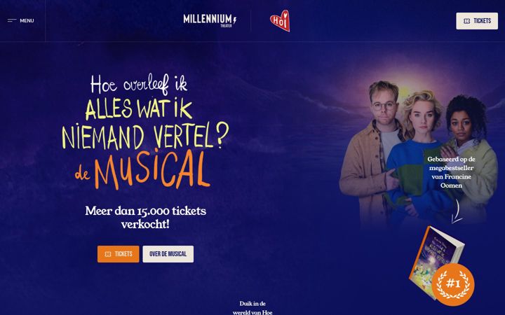 Screenshot of hoeoverleefikdemusical.nl