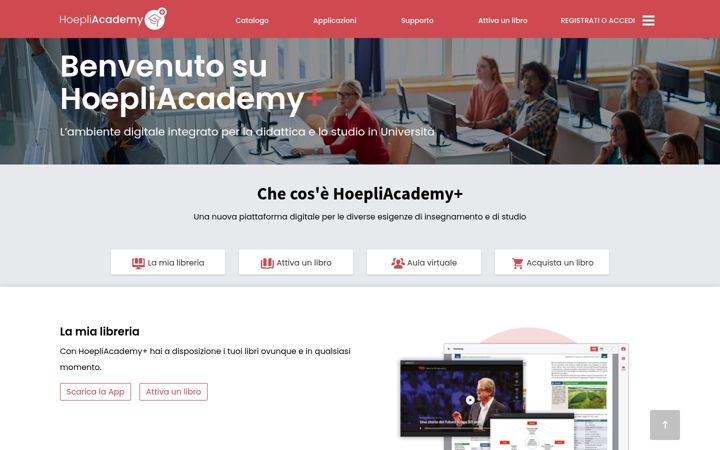 Ekraanipilt saidist hoepliacademy.it