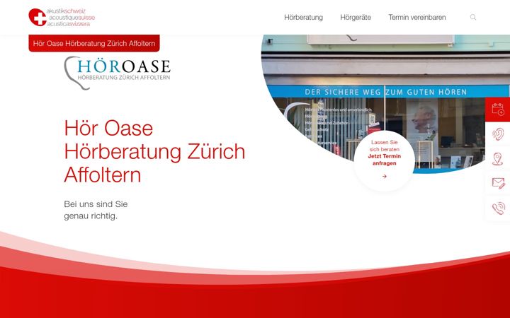Screenshot of hoer-oase.ch