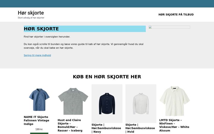 Screenshot of hoer-skjorte.dk