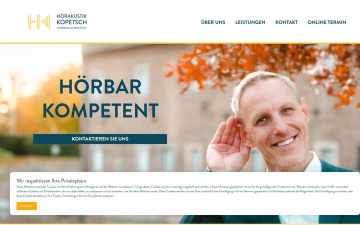 Screenshot of hoerakustik-kopetsch.de