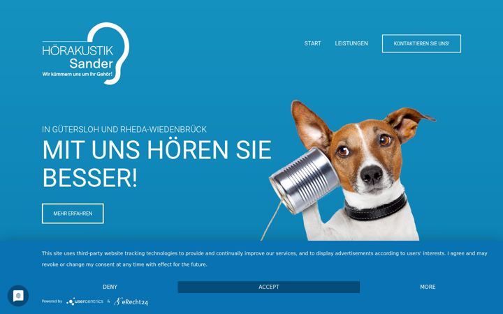 Screenshot of hoerakustik-sander.de