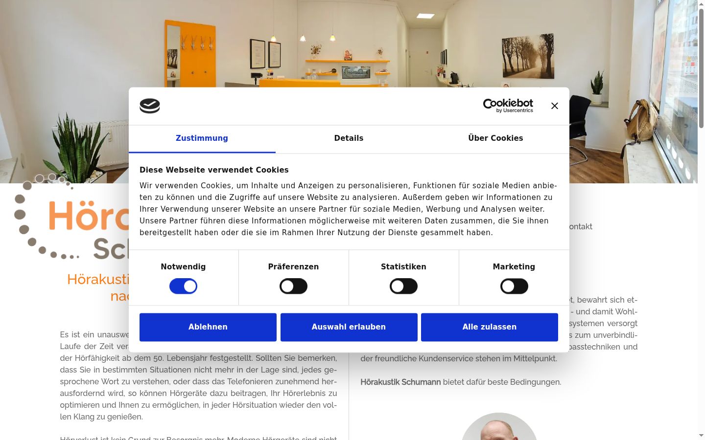 Screenshot tal-banner tal-kunsens muri qabel kwalunkwe interazzjoni