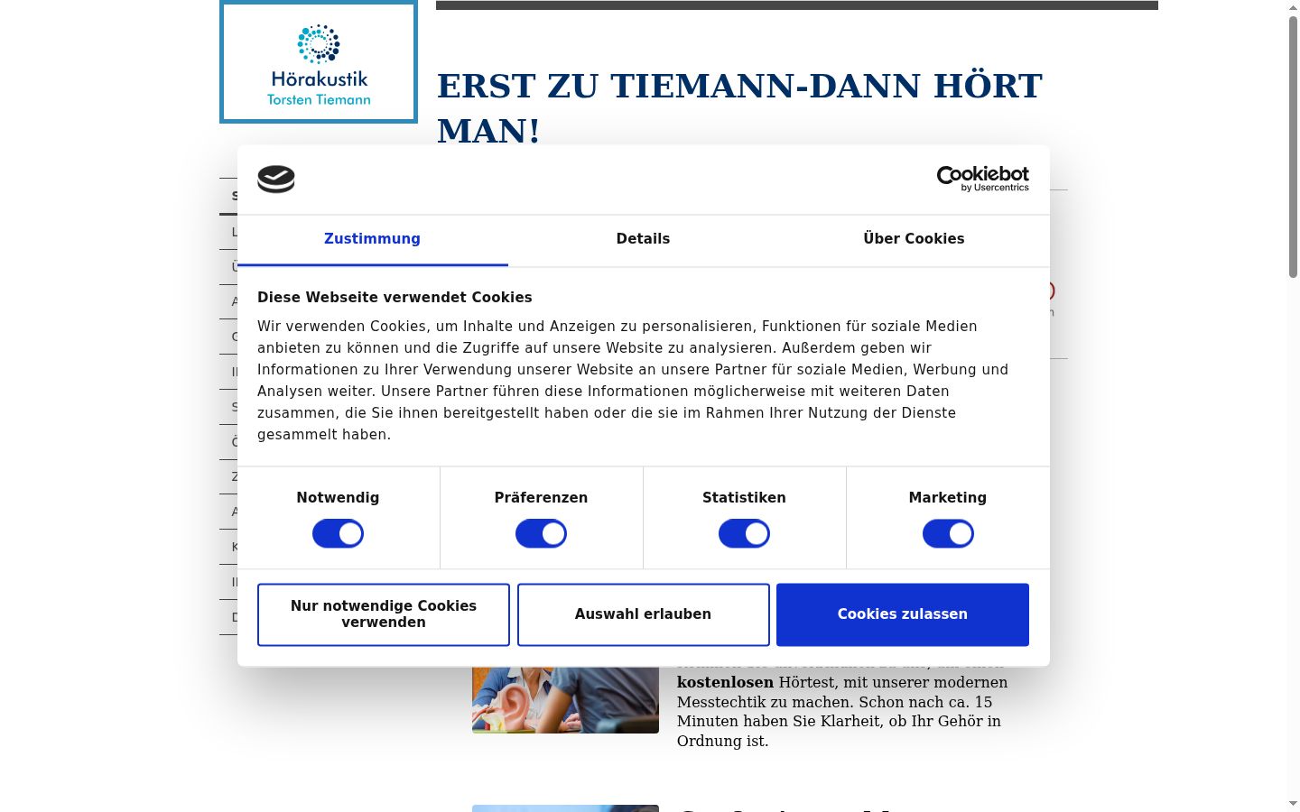 Screenshot van de toestemmingsbanner zoals getoond vóór enige interactie