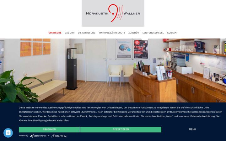 Screenshot of hoerakustik-wallner.de