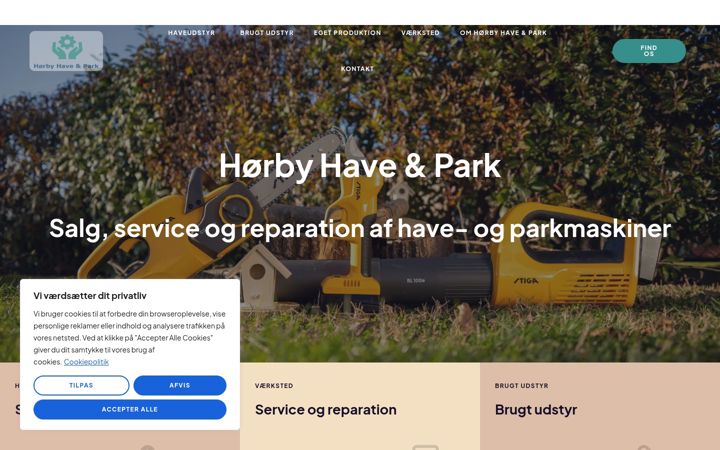 Screenshot of hoerby-haveogpark.dk