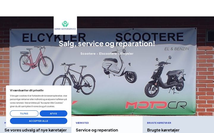 Screenshot of hoerby-motorservice.dk