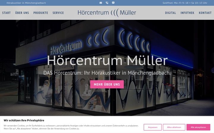 Screenshot of hoercentrum-mueller.de