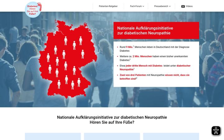 Screenshot of hoerensieaufihrefuesse.de