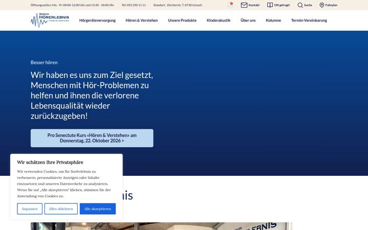 Screenshot of hoererlebnis.ch