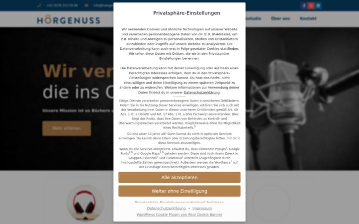 Screenshot of hoergenuss.ch