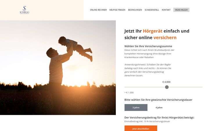 Captură de ecran a hoergeraet-versichern.de