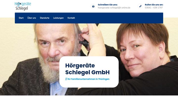 Screenshot of hoergeraete-schlegel.de