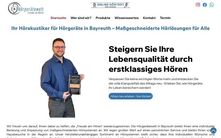 Screenshot of hoergeraetewelt-bayreuth.de