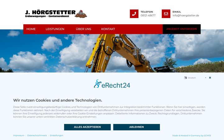 Screenshot of hoergstetter.de