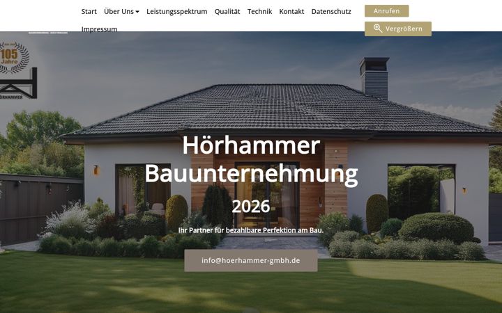 Screenshot of hoerhammer-gmbh.de