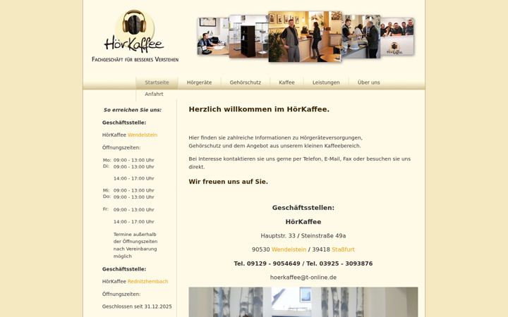 Screenshot of hoerkaffee.de