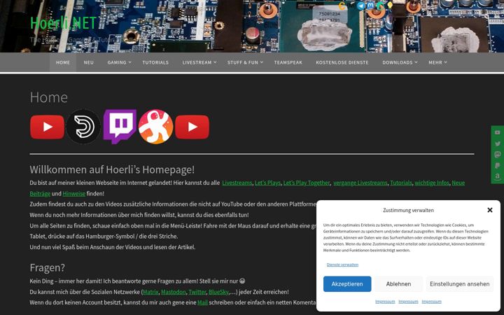 Screenshot of hoerli.net
