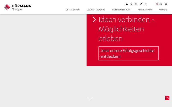 Screenshot of hoermann-gruppe.com