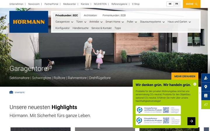 Screenshot of hoermann.ch