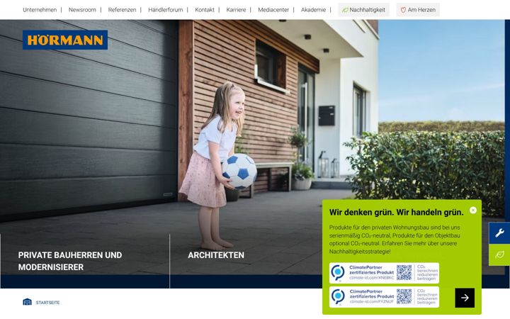 Screenshot of hoermann.de