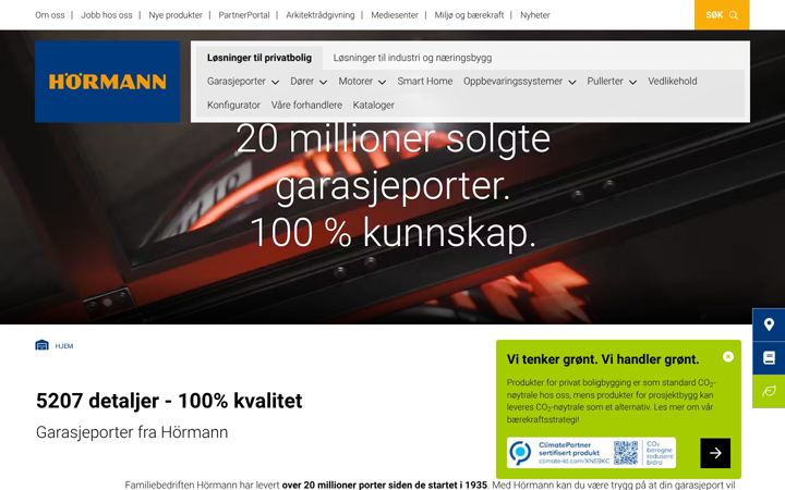 Screenshot of hoermann.no