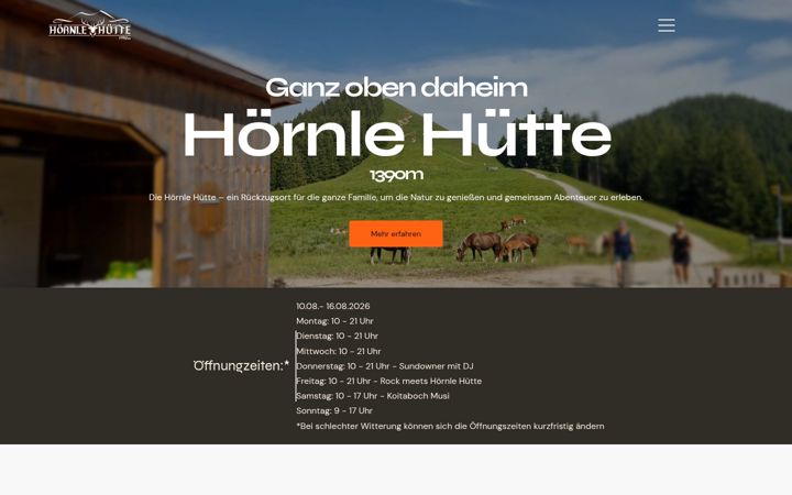 Screenshot of hoernle-huette.de