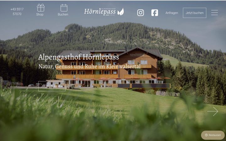 Screenshot of hoernlepass.at