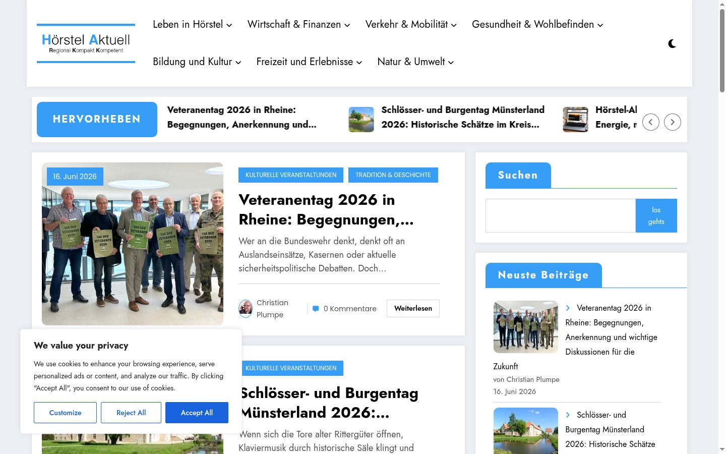 Snimka zaslona bannera za privolu prikazanog prije bilo kakve interakcije