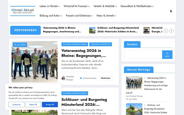 Screenshot of hoerstel-aktuell.de