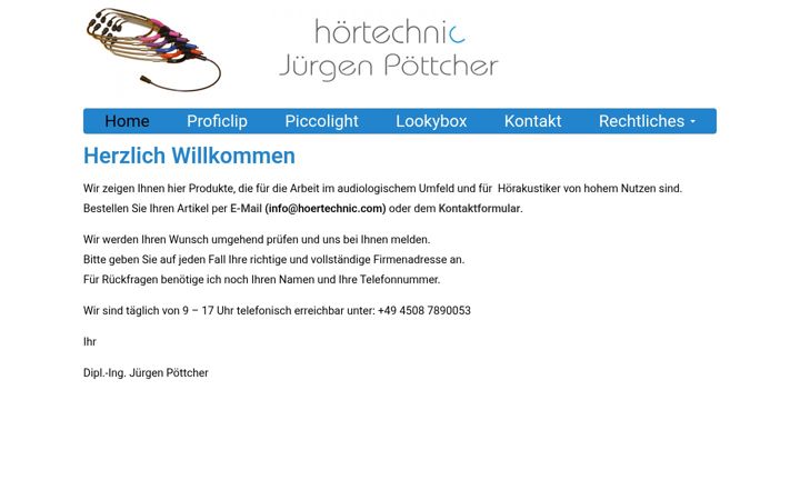 Screenshot of hoertechnic.com