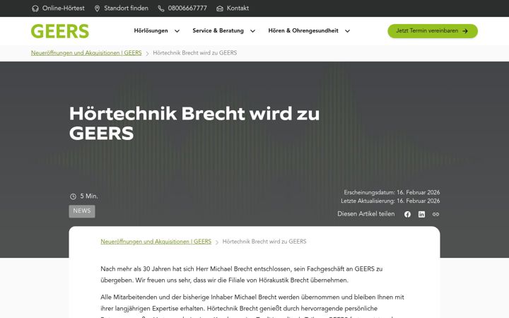 Screenshot of hoertechnik-brecht.de