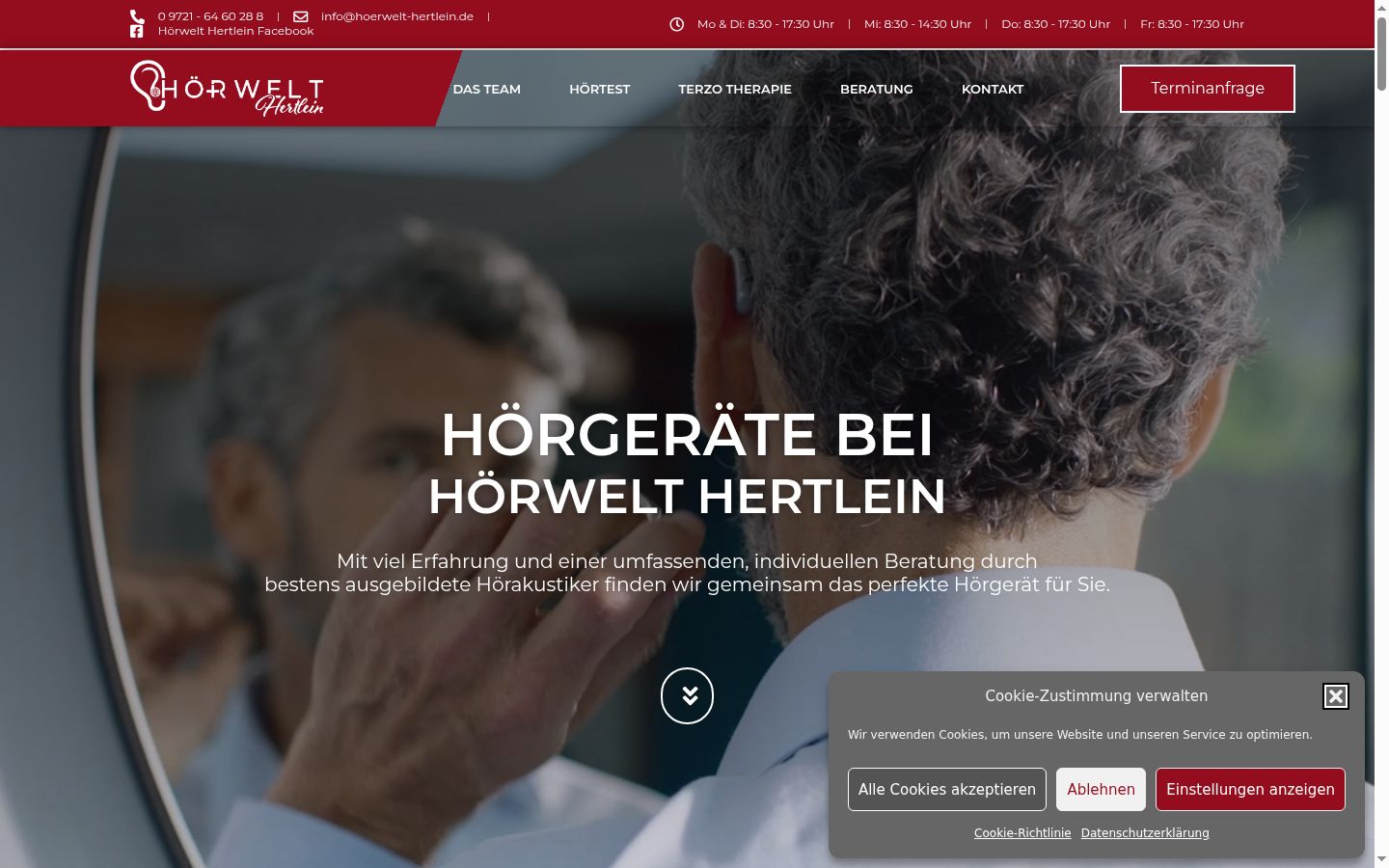 Sutikimo reklamjuostės, rodytos prieš bet kokią sąveiką, ekrano kopija