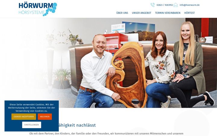 Screenshot of hoerwurm.de