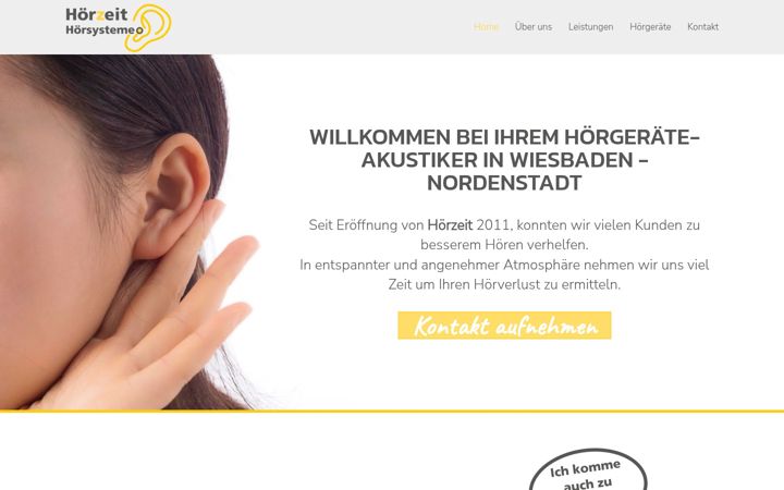 Screenshot of hoerzeit-hoergeraete.de