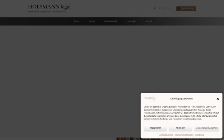 Screenshot of hoesmann.eu