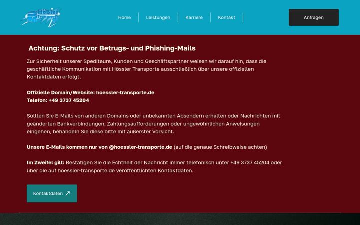 Screenshot of hoessler-transporte.de