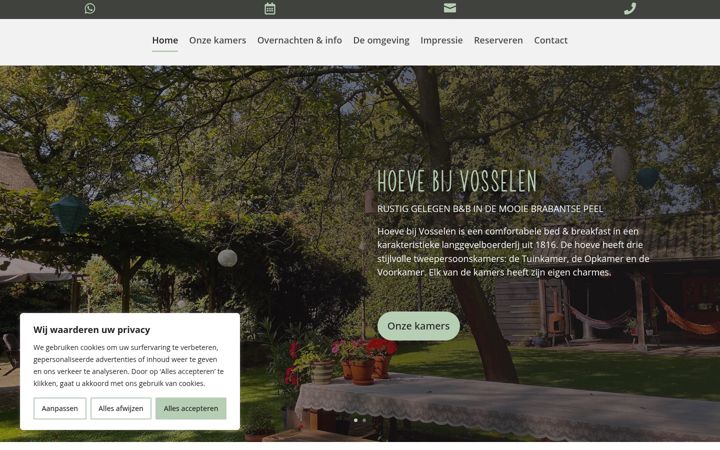 Screenshot of hoevebijvosselen.nl