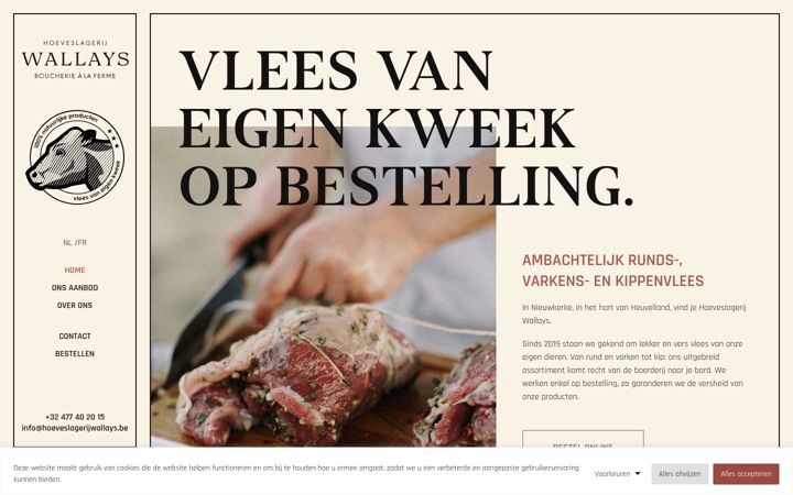 Screenshot of hoeveslagerijwallays.be