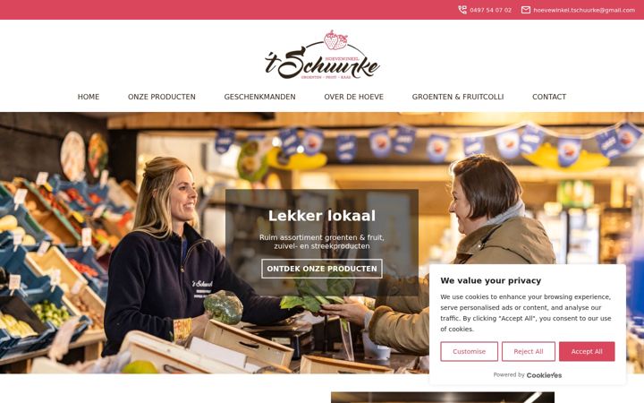 Screenshot of hoevewinkeltschuurke.be