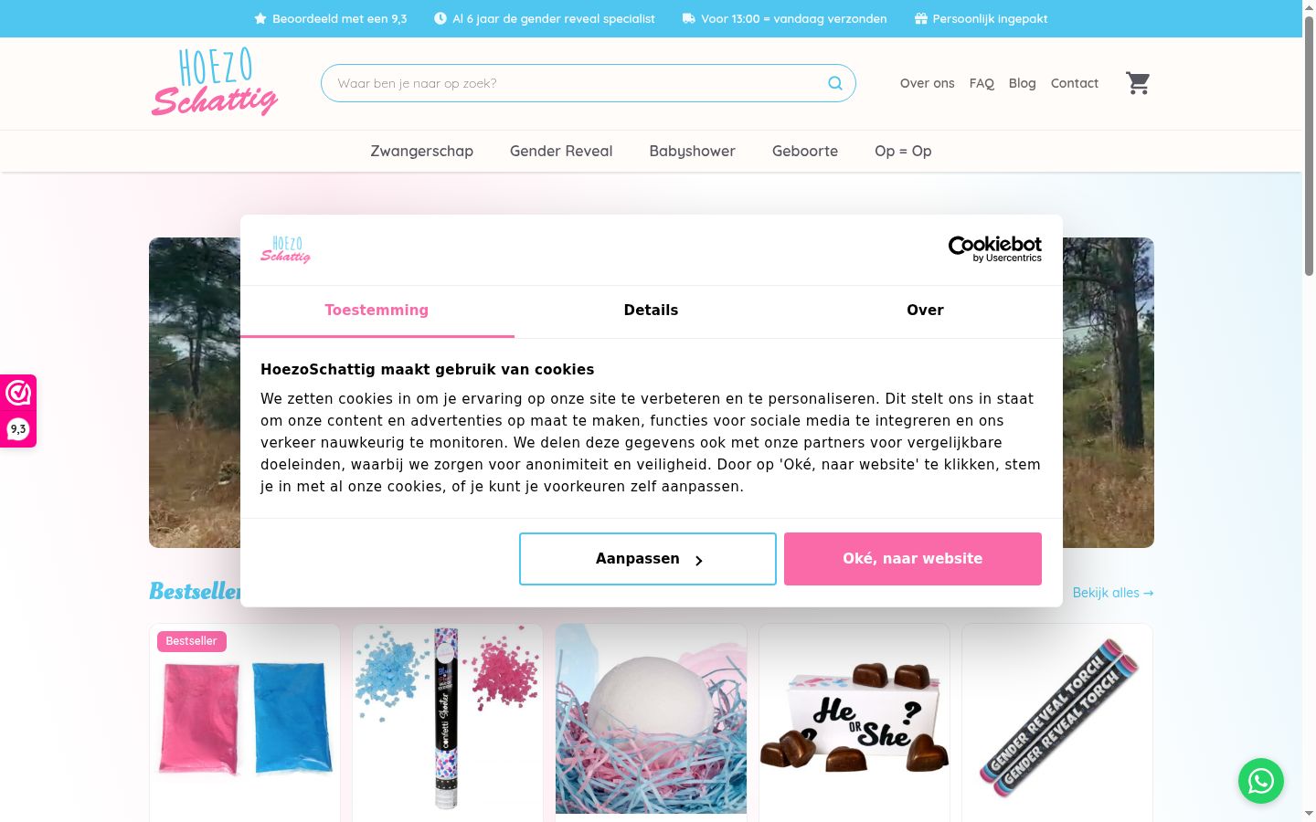 Ekrānuzņēmums ar piekrišanas baneri, kas tika rādīts pirms jebkādas mijiedarbības